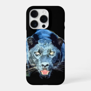 Coque iPhone 16 Pro Panthère noire yeux de jaguar