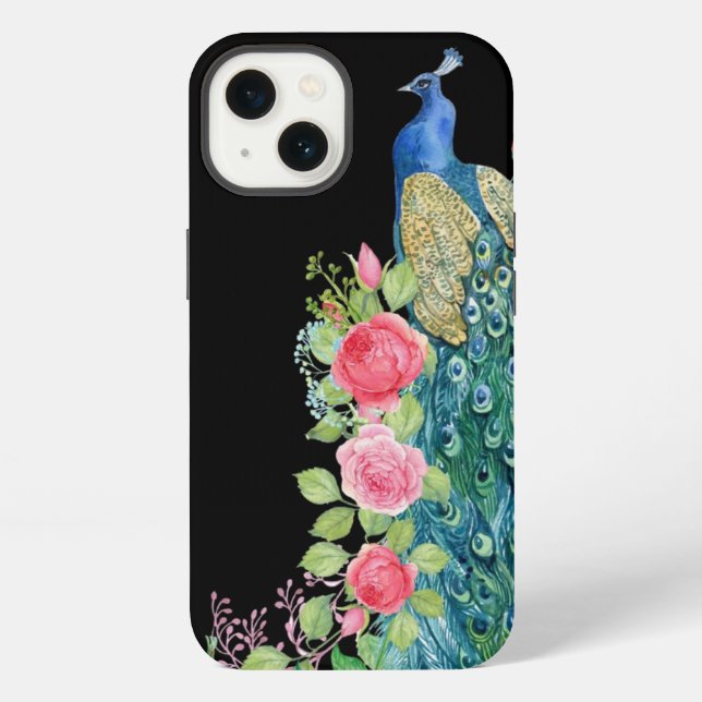 Coque iPhone Paon (Verso)