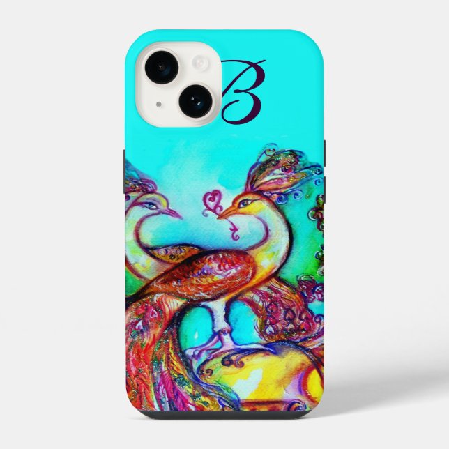 COQUE iPhone PAONS AMOUREUX MONOGRAMME (Verso)