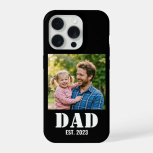 Coque iPhone 15 Pro Papa a créé un texte et une photo simples, gras et