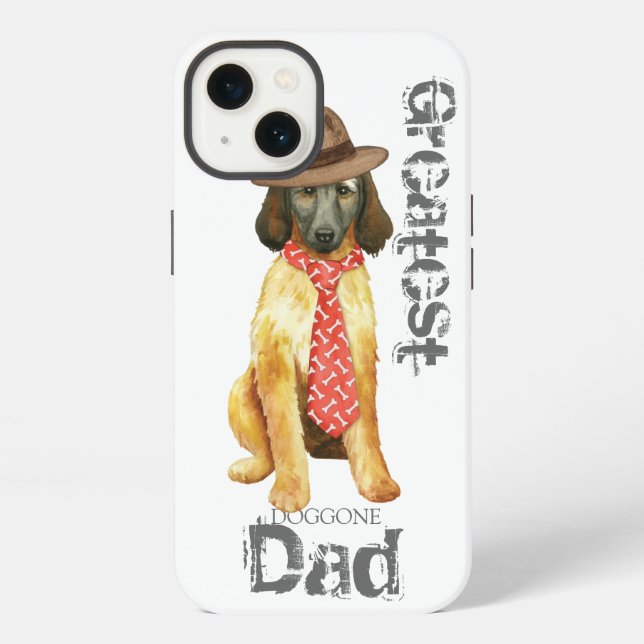 Coque iPhone Papa Afghan Hound (Verso)