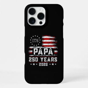 Coque iPhone 16 Pro Max Papa américain drapeau 250 ans 4 juillet Gran