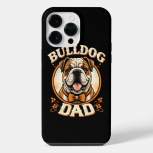 Coque Pour Pour iPhone 14 Pro Max Papa Bouledogue – Cute Vintage Bouledogue Fête des