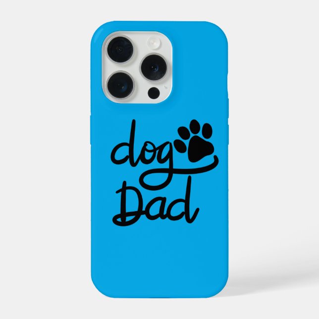 Coque iPhone Papa Chien Drôle Empreinte de Patte (Verso)
