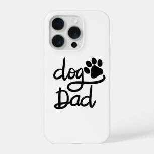 Coque iPhone 15 Pro Papa Chien Drôle Empreinte de Patte de Chien