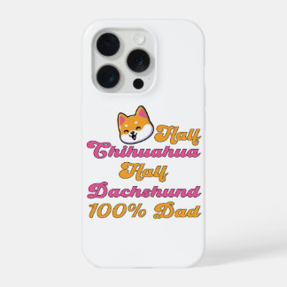 Coque iPhone 15 Pro Papa Chiweenie Moitié Chihuahua Dachshund Cadeau D