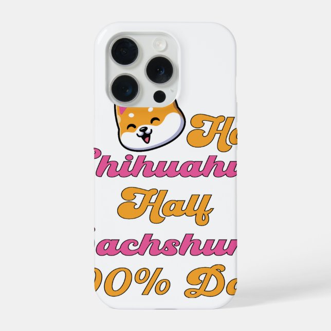 Coque iPhone Papa de Chiweenie Moitié Chihuahua Dachshund Cadea (Verso)