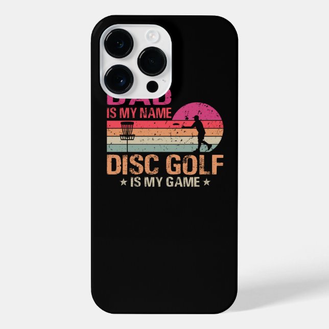 Coque iPhone Papa Est Mon Nom Disk Golf Est Mon Jeu (Verso)