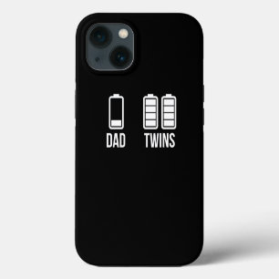 Etui iPhone 13 Papa fatigué homme basse batterie Jumeaux Charge c