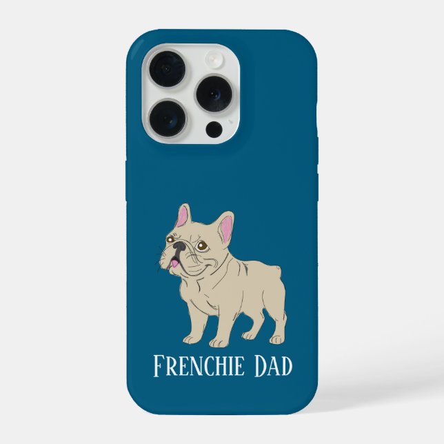 Coque iPhone Papa Frenchie (Verso)