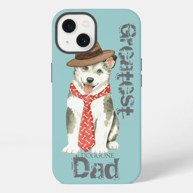 Coque iPhone Papa Malemute (Verso)