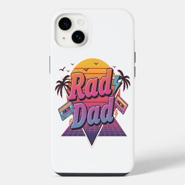 Coque iPhone Papa Radical – Style Néo Rétro des Années 80 pour  (Verso)
