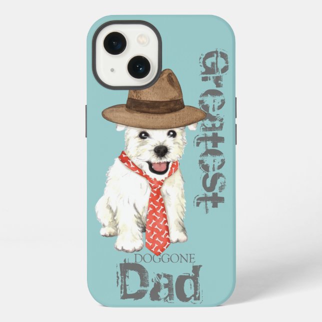 Coque iPhone Papa Westie (Verso)
