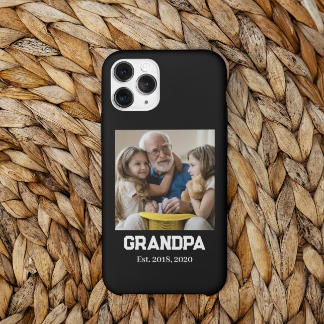 Coque iPhone Papi établi ét. texte en gras photo (Créateur téléchargé)