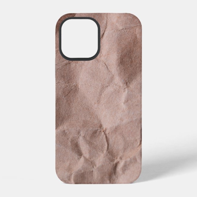 Coque iPhone Papier froissé rustique (Verso)