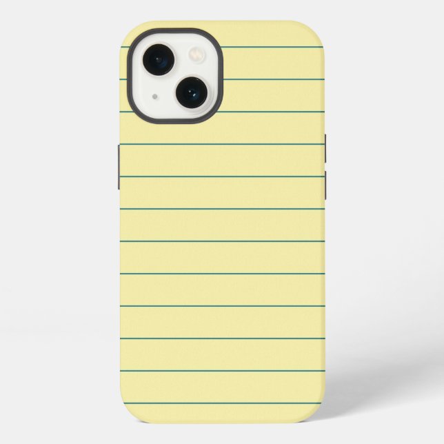 Coque iPhone Papier Jaune (Verso)
