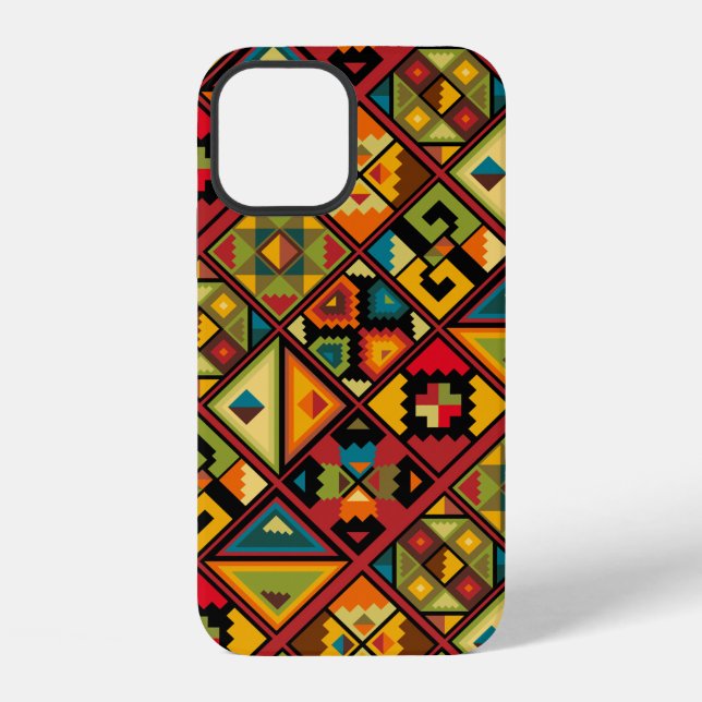 Coque iPhone papier numérique africain (Verso)