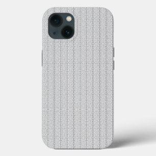 Etui iPhone 13 papier peint blanc et gris avec un motif