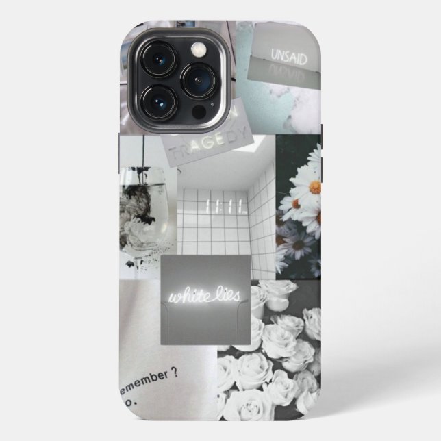 Coque iPhone Papier peint Collage esthétique (Verso)