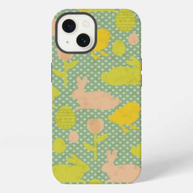Coque iPhone Papier peint de Pâques (Verso)