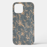 Papier peint floral ancien rétro vintage ornement
