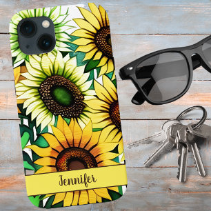 Etui iPhone 13 Papier peint tournesol