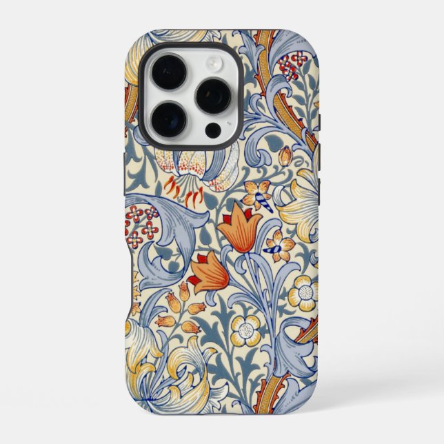 Coque iPhone Papier peint victorien William Morris Gold Lily (Verso)