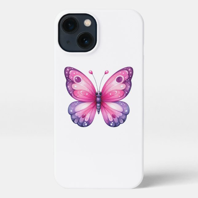 Coque iPhone Papillon (Verso)