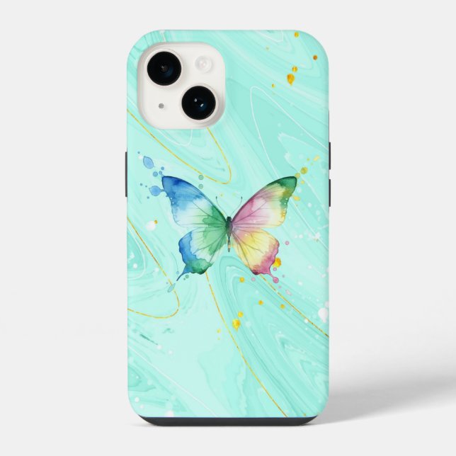 Coque iPhone Papillon (Verso)