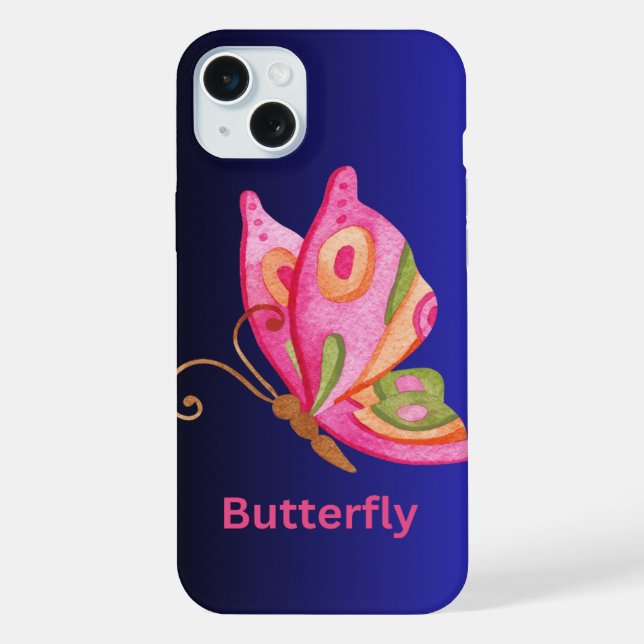 Coque iPhone Papillon (Verso)