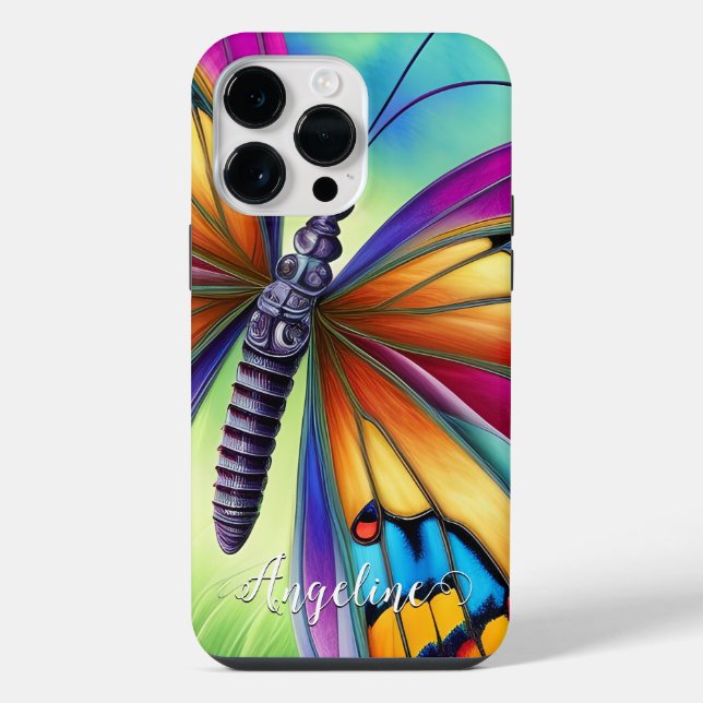 Coque iPhone Papillon Aquarelle Bohème (Verso)