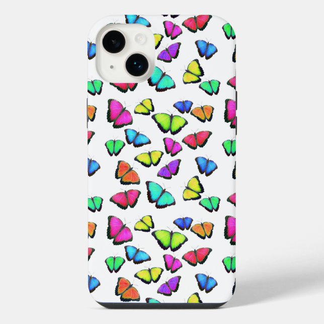 Coque iPhone Papillon arc-en-ciel (Verso)
