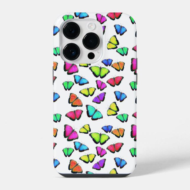 Coque iPhone Papillon arc-en-ciel (Verso)