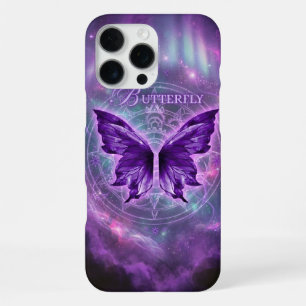 Coque iPhone 16 Pro Max Papillon Astro Cosmique Violet Magique Esthétique