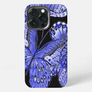 Etui iPhone 13 Pro Papillon Bleu