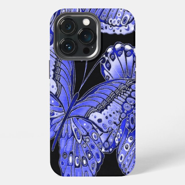 Coque iPhone Papillon bleu (Dos)