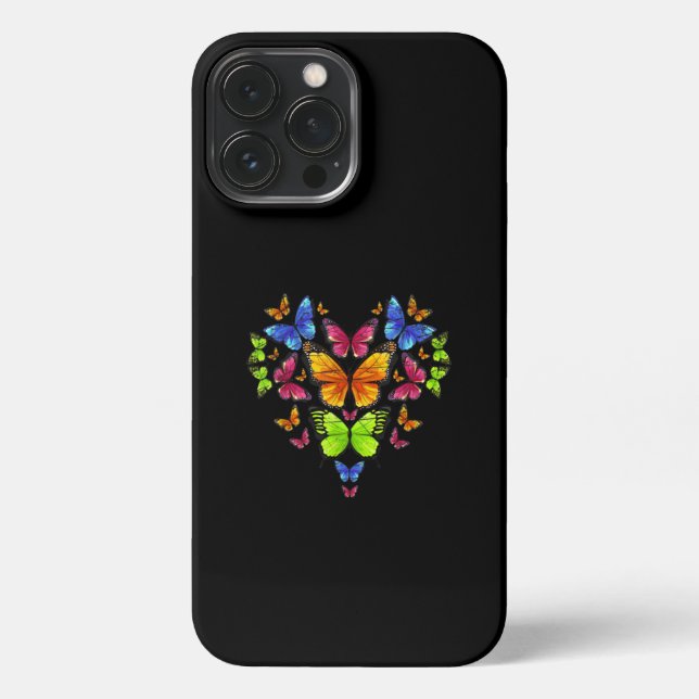 Coque iPhone Papillon cardiaque (Verso)
