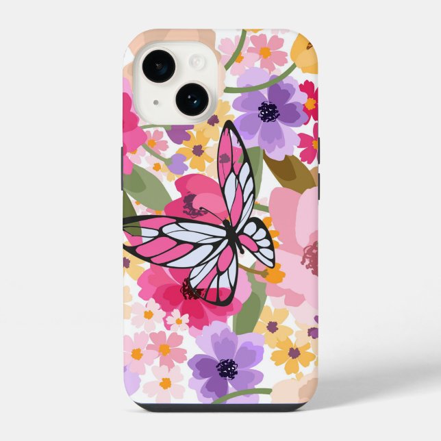 Coque iPhone Papillon de la floraison printanière  (“Vibrant petals, delicate wings — pure spring energy.”)