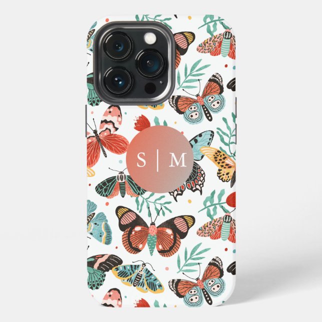 Coque iPhone Papillon de nuit motif (Dos)