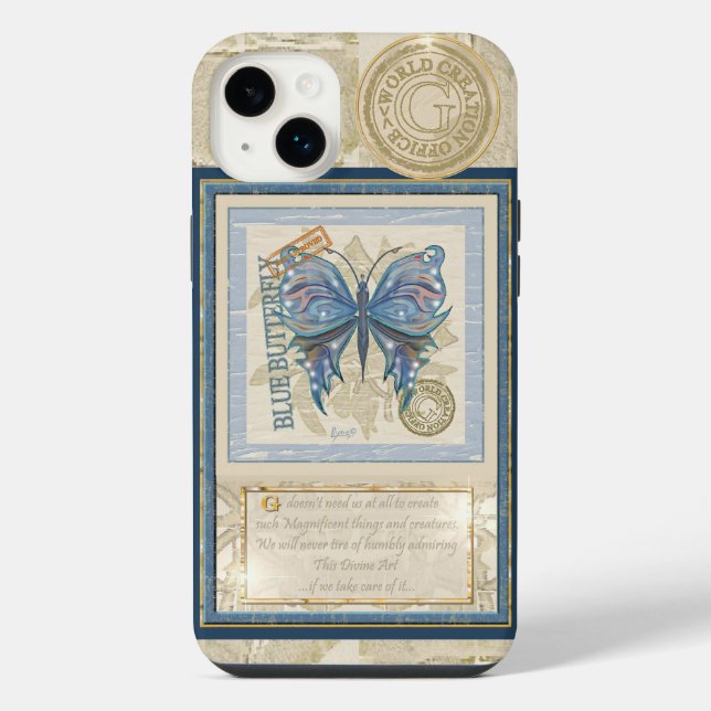 Coque iPhone Papillon du bureau de création G (Verso)