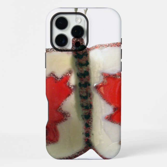 Coque iPhone Papillon du drapeau canadien "Monarque feuille d'é (Verso)