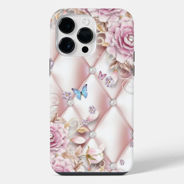 Coque iPhone Papillon et Fleurs (Verso)