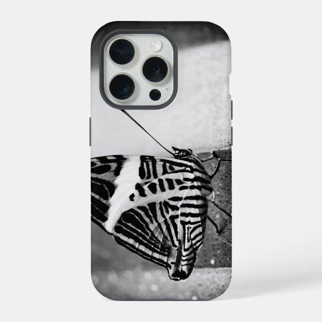 Coque iPhone papillon qui traverse (Verso)
