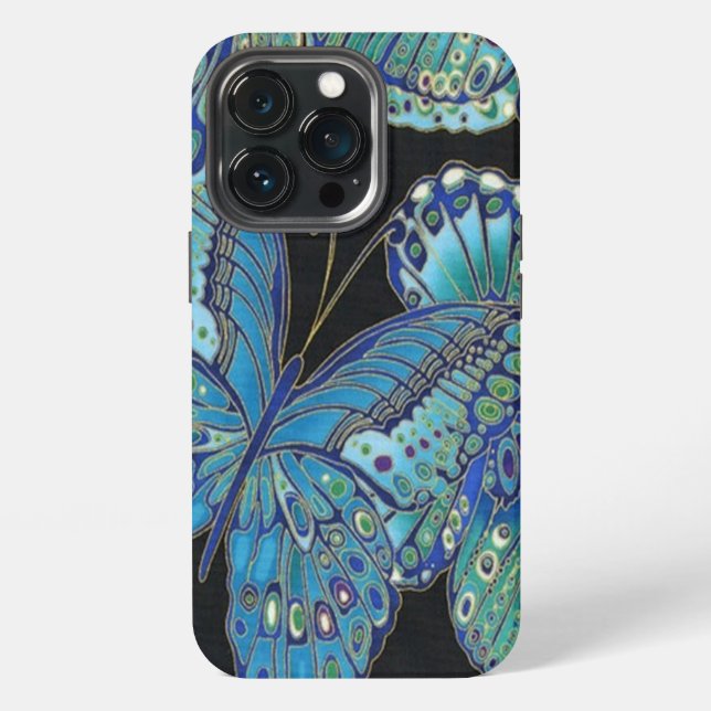 Coque iPhone Papillon sarcelle  (Dos)