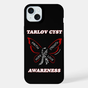Coque iPhone 15 Plus Papillon/Sensibilisation...Kyste de Tarlov
