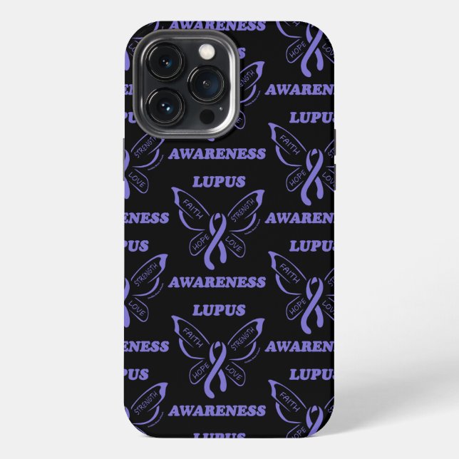 Coque iPhone Papillon/Sensibilisation...Lupus (Verso)