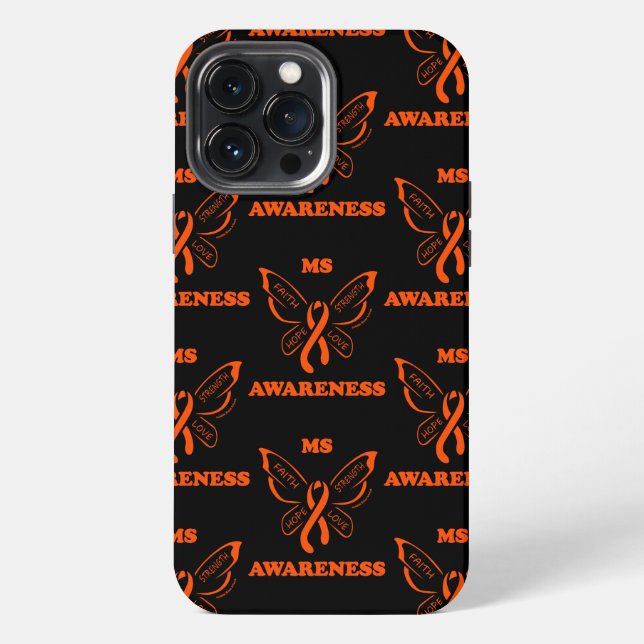 Coque iPhone Papillon/sensibilisation...MS (Verso)