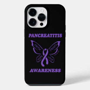 Coque Pour Pour iPhone 14 Pro Max Papillon/Sensibilisation...Pancreatite