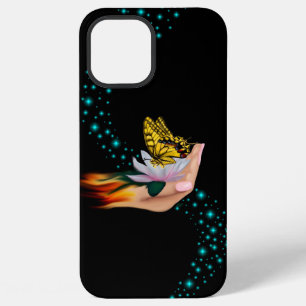 Coque iPhone 12 Pro Max Papillon sur Lotus Bloom