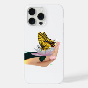 Coque iPhone 15 Pro Max Papillon sur Lotus en Fleur
